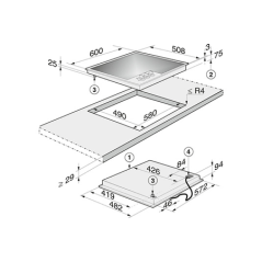 Plaque gaz MIELE KM 2312