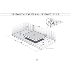 Plaque mixte DE DIETRICH DPE7610XM