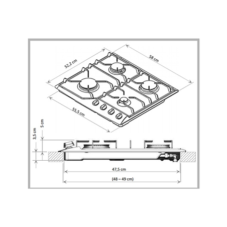 Plaque mixte DE DIETRICH DPE7610BM