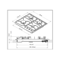 Plaque mixte DE DIETRICH DPE7610BM Plaque mixte DE DIETRICH DPE7610BM