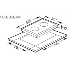 Plaque électrique SCHNEIDER SCDE302XM