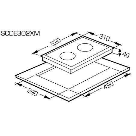Plaque électrique SCHNEIDER SCDE302XM