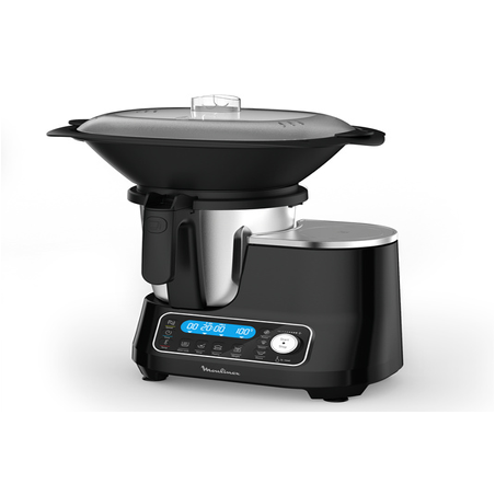 Robot cuiseur MOULINEX CLICKCHEF NOIR + CUISEUR VAPEUR HF456810