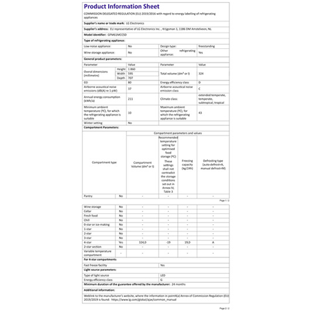 Congélateur armoire LG GFM61MCCSD