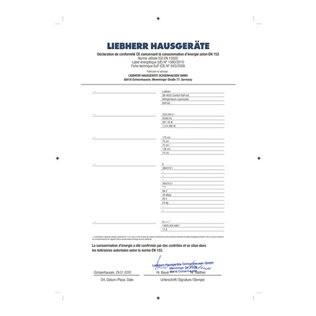 Congélateur armoire LIEBHERR GN4635-20