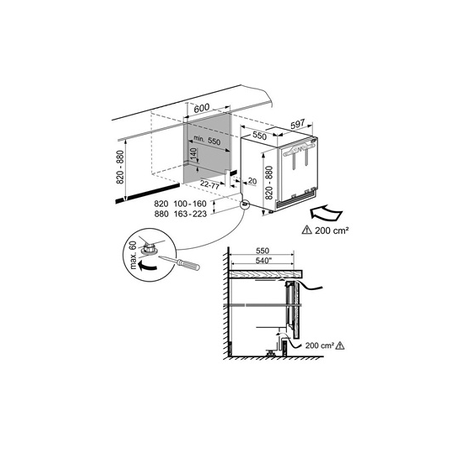 Congélateur armoire LIEBHERR SUIG1514-25 - ENCASTRABLE 82CM