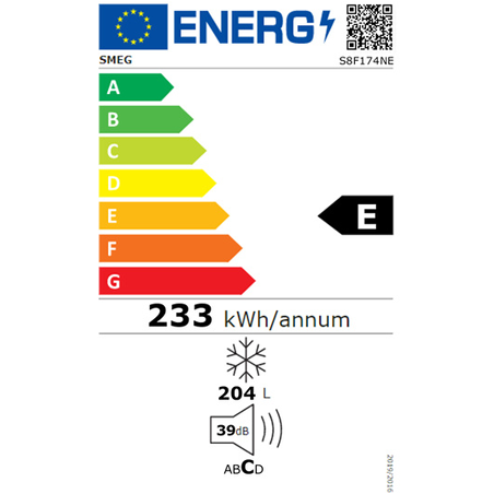 Congélateur armoire SMEG ENCASTRABLE - S8F174NE