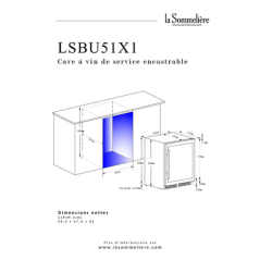 Cave de service LA SOMMELIERE LSBU51X1