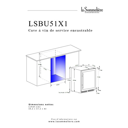 Cave de service LA SOMMELIERE LSBU51X1
