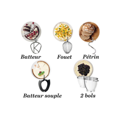Robot pâtissier KENWOOD TITANIUM CHEF PATISSIER XL KWL90.009SI SILVER