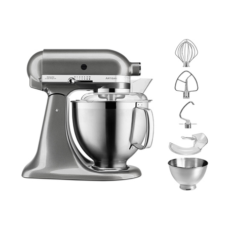 Robot pâtissier KITCHENAID ARTISAN PREMIUM GRIS ETAIN 4,8L- 5KSM185PSEMS