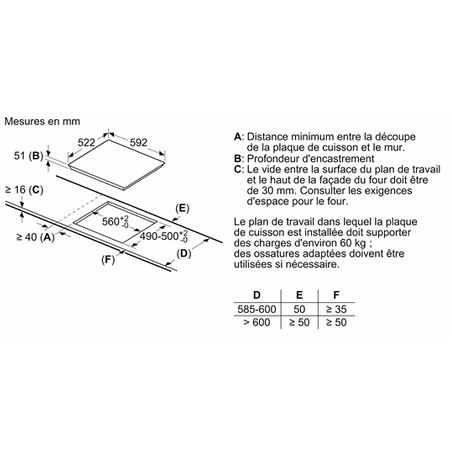 Plaque induction SIEMENS EX63RBEB6E