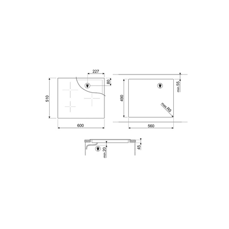 Plaque induction SMEG SI1M7643B