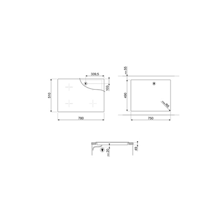 Plaque induction SMEG SI1F7845B