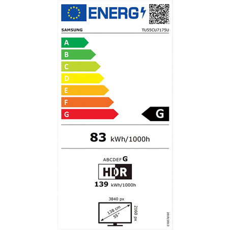 TV LED SAMSUNG TU55CU7175 139CM 2023