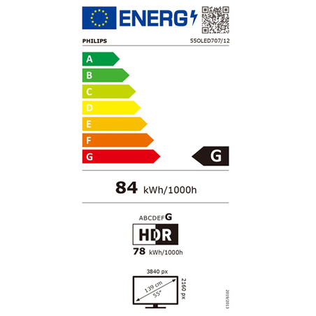 TV OLED PHILIPS TV PHILIPS 55OLED707 ANDROID 4K UHD OLED 139 CM
