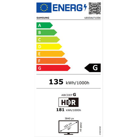 TV LED SAMSUNG UE65AU7105 SMART TV 2021