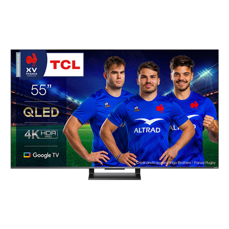 TV LED TCL QLED 55C735 139.7 CM 4K ULTRA HD 144 HZ AVEC GOOGLE TV ET GAME MASTER PRO