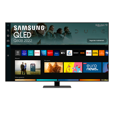 TV LED SAMSUNG QLED 85'' QE85Q80B 4K UHD ARGENT CARBONE