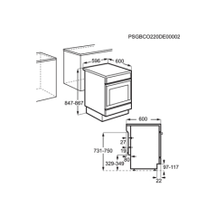 Cuisinière induction AEG CIS6699BPW