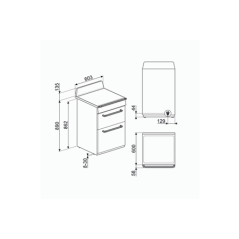 Cuisinière induction SMEG TR62IBL2