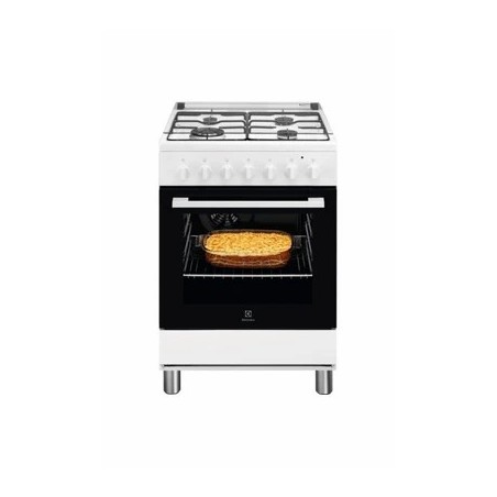 Cuisinière mixte GENERIQUE CUISINIÈRE MIXTE ELECTROLUX LKK620000W 4 FOYERS 54L ÉLECTRIQUE BOUTON GRIL BLANC