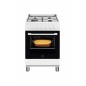 Cuisinière mixte GENERIQUE CUISINIÈRE MIXTE ELECTROLUX LKK620000W 4 FOYERS 54L ÉLECTRIQUE BOUTON GRIL BLANC