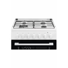 Cuisinière mixte GENERIQUE CUISINIÈRE MIXTE ELECTROLUX LKK620000W 4 FOYERS 54L ÉLECTRIQUE BOUTON GRIL BLANC