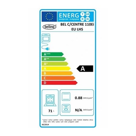 Cuisinière induction BELLING COOKCENTRE 110EI - CUISINIÈRE (FOUR À DEUX ÉTAGES) - POSE LIBRE - LARGEUR : 109.6 CM