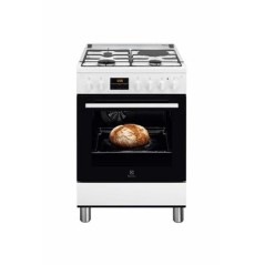 Cuisinière mixte ELECTROLUX LKM648588W - CUISINIÈRE - POSE LIBRE - LARGEUR : 60 CM - PROFONDEUR : 60 CM - HAUTEUR : 87 CM