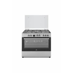 Cuisinière mixte CONTINENTAL EDISON CECP9060IXD - CUISINIÈRE - POSE LIBRE - LARGEUR : 89.8 CM - PROFONDEUR : 60.1 CM
