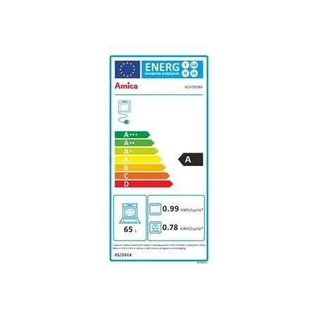 Cuisinière mixte AMICA CUISINIÈRE VITROCÉRAMIQUE 65L 4 FEUX INOX ACV3504X