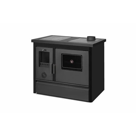 Cuisinière mixte SANNOVER CUISINIÈRE BOIS AVEC FOUR CHAUFFAGE SEUL TAMARA 12 KW NOIR