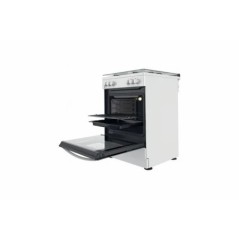 Cuisinière mixte INDESIT CUISINIÈRE MIXTE IS67M5KCW/FR 73L 4 FOYERS ASSISTÉ PAR VENTILATEUR MULTIFONCTION