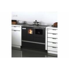 Cuisinière mixte SANNOVER CUISINIÈRE GRANULÉS AVEC FOUR CHAUFFAGE SEUL 8 KW GRIS ANTHRACITE