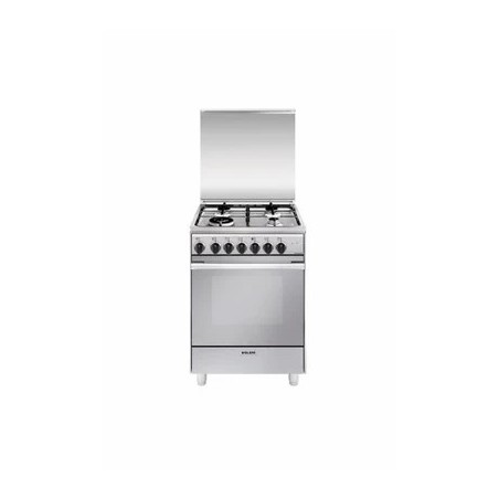 Cuisinière mixte GENERIQUE CUISINIÈRE MIXTE GLEM GAS U664MI 64L AUTONOME 4 FOYERS ACIER INOXYDABLE