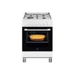 Cuisinière mixte GENERIQUE CUISINIÈRE MIXTE ELECTROLUX LKK620000W 4 FOYERS 54L ÉLECTRIQUE BOUTON GRIL BLANC