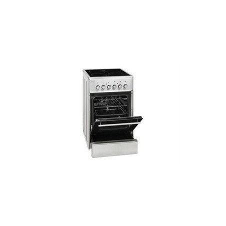 Cuisinière vitrocéramique EXQUISIT ECM 5-4 BZ INOX - CUISINIÈRE - POSE LIBRE - LARGEUR : 48.5 CM - PROFONDEUR : 55 CM