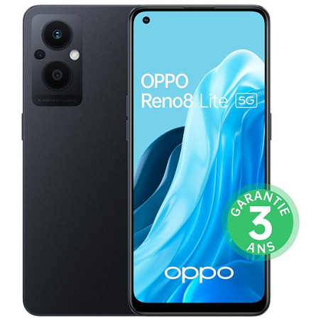 Oppo Reno 8 Lite 5G Noir - 128 Go - 8 Go