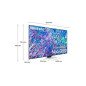 TV Samsung Neo QLED 55'' QE55QN85B 4K UHD Gris argent 2022 TV Samsung Neo QLED 55'' QE55QN85B 4K UHD Gris argent 2022