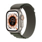 Apple Watch Ultra + Cellular, boîtier Titane 49mm avec Boucle Alpine Vert Taille L Apple Watch Ultra + Cellular, boîtier Titane 49mm avec Boucle Alpine Vert Taille L