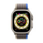 Apple Watch Ultra + Cellular, boîtier Titane 49mm avec Boucle Trail Bleu / Gris Taille M/L Apple Watch Ultra + Cellular, boîtier Titane 49mm avec Boucle Trail Bleu / Gris Taille M/L