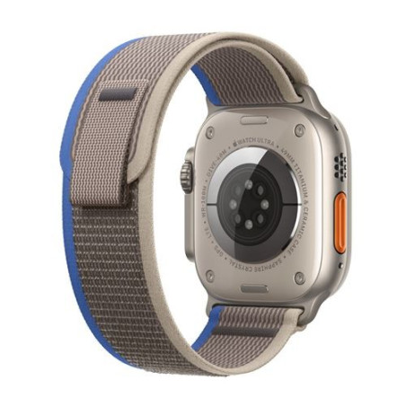 Apple Watch Ultra + Cellular, boîtier Titane 49mm avec Boucle Trail Bleu / Gris Taille S/M