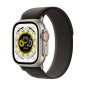 Apple Watch Ultra + Cellular, boîtier Titane 49mm avec Boucle Trail Noir / Gris Taille M/L Apple Watch Ultra + Cellular, boîtier Titane 49mm avec Boucle Trail Noir / Gris Taille M/L