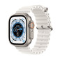 Apple Watch Ultra + Cellular, boîtier Titane 49mm avec Bracelet Océan Blanc Apple Watch Ultra + Cellular, boîtier Titane 49mm avec Bracelet Océan Blanc