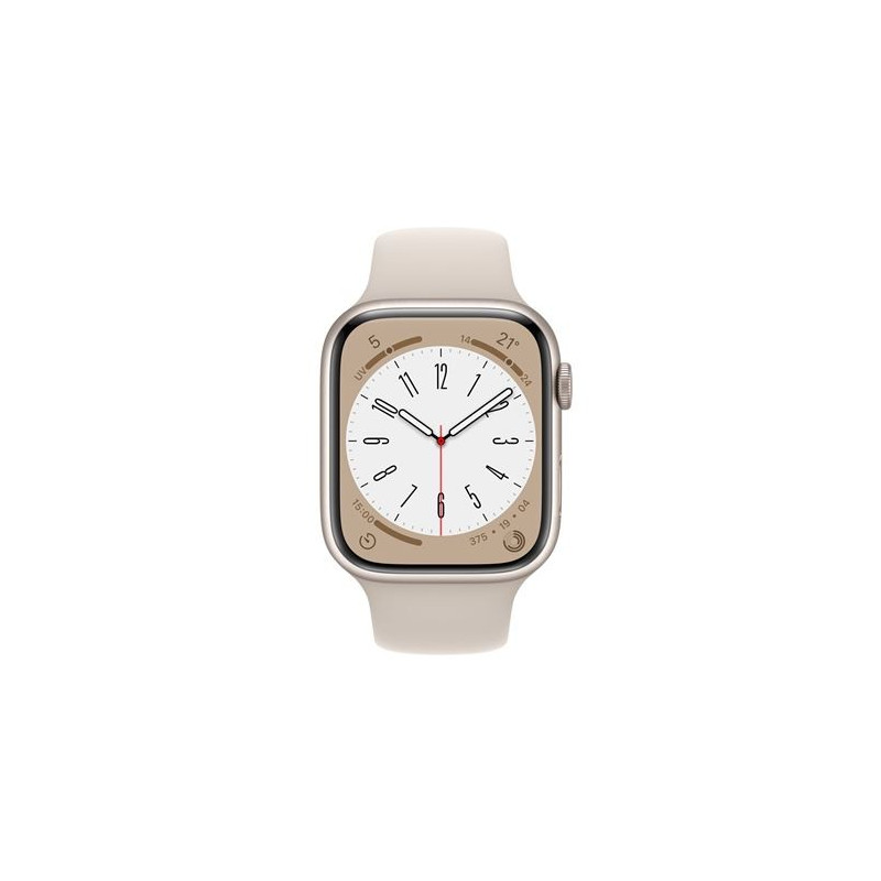 Apple Watch Series 8 GPS, boîtier Aluminium Lumière Stellaire 45mm avec Bracelet Lumière Stellaire Apple Watch Series 8 GPS, boîtier Aluminium Lumière Stellaire 45mm avec Bracelet Lumière Stellaire