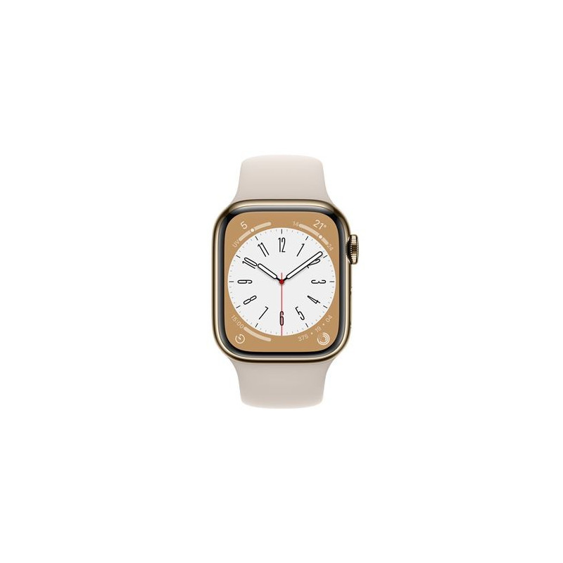 Apple Watch Series 8 GPS + Cellular, boîtier Acier inoxydable or 41mm avec Boucle Milanaise Or Apple Watch Series 8 GPS + Cellular, boîtier Acier inoxydable or 41mm avec Boucle Milanaise Or