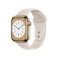 Apple Watch Series 8 GPS + Cellular, boîtier Acier inoxydable or 41mm avec Boucle Milanaise Or Apple Watch Series 8 GPS + Cellular, boîtier Acier inoxydable or 41mm avec Boucle Milanaise Or