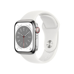 Apple Watch Series 8 GPS + Cellular, boîtier Aluminium Lumière Stellaire 41mm avec Bracelet Lumière Stellaire