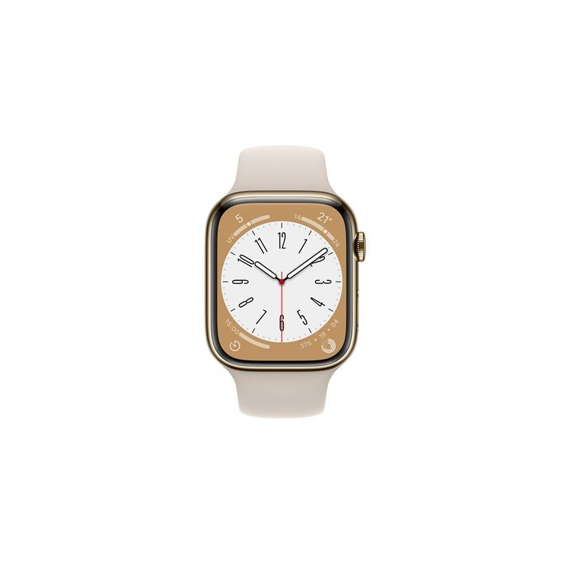 Apple Watch Series 8 GPS + Cellular, boîtier Aluminium Lumière Stellaire 45mm avec Bracelet Lumière Stellaire Apple Watch Series 8 GPS + Cellular, boîtier Aluminium Lumière Stellaire 45mm avec Bracelet Lumière Stellaire